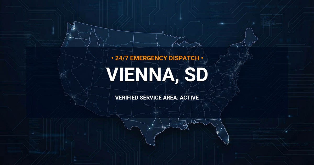 Emergency Plumbing Dispatch Map for Plumbing Services: Vienna, SD