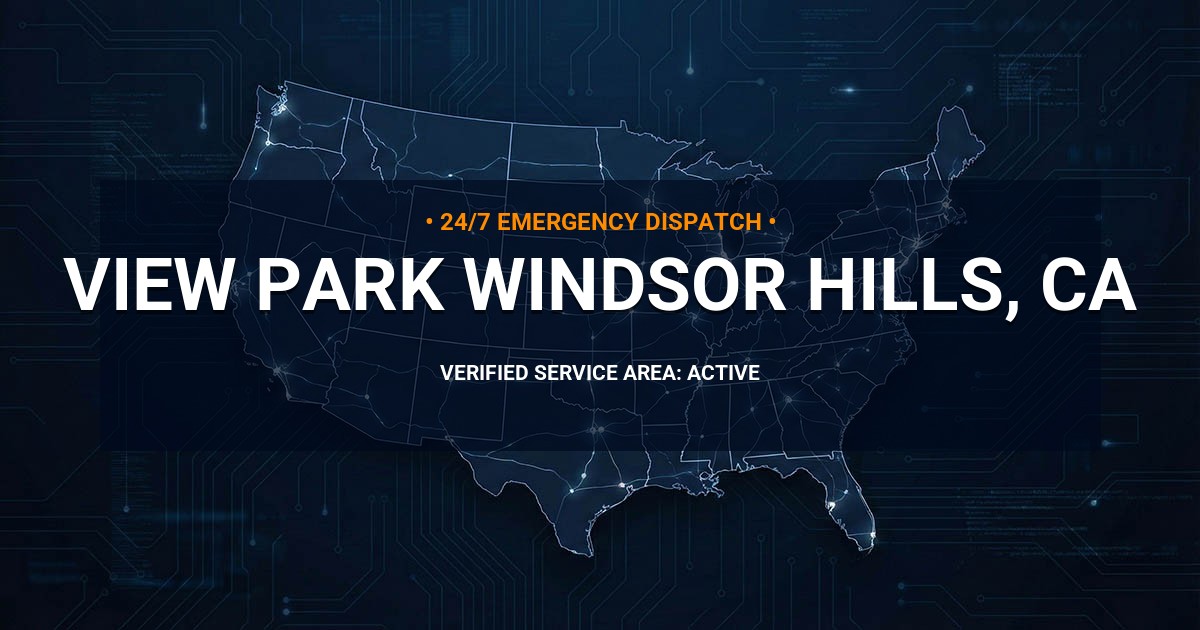 Emergency Plumbing Dispatch Map for Plumbing Services: View Park-Windsor Hills, CA