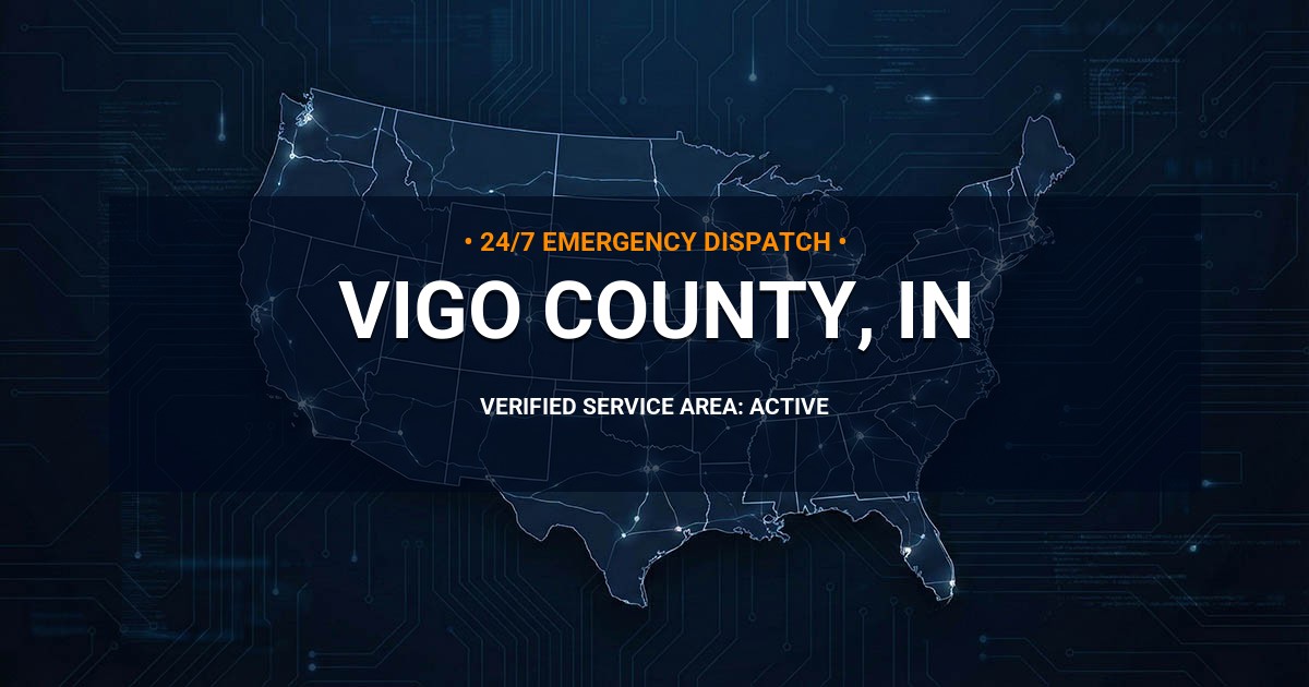 Emergency Plumbing Dispatch Map for Vigo County Plumbing Logistics