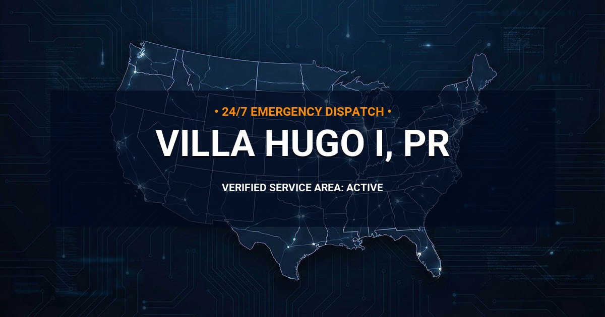 Emergency Plumbing Dispatch Map for Plumbing Services: Villa Hugo I, PR