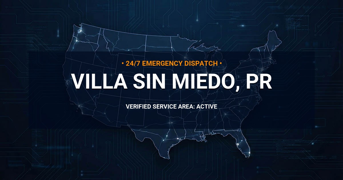 Emergency Plumbing Dispatch Map for Plumbing Services: Villa Sin Miedo, PR