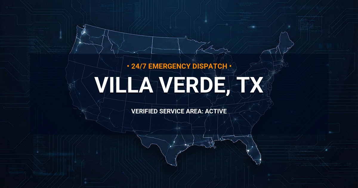 Emergency Plumbing Dispatch Map for Plumbing Services: Villa Verde, TX