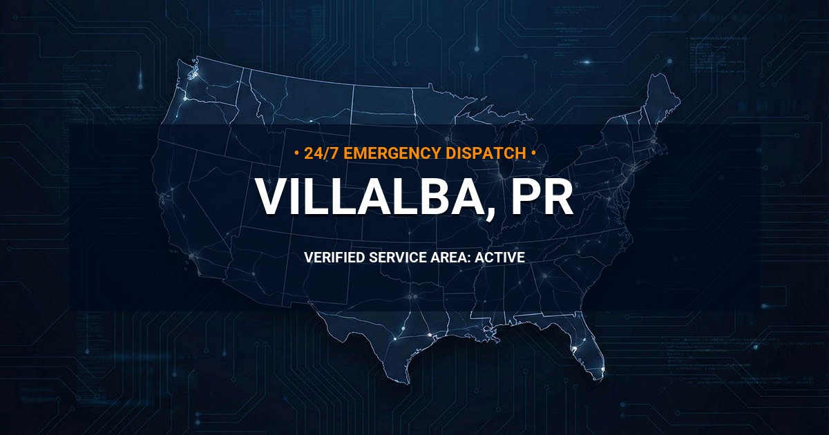 Emergency Plumbing Dispatch Map for Plumbing Services: Villalba, PR
