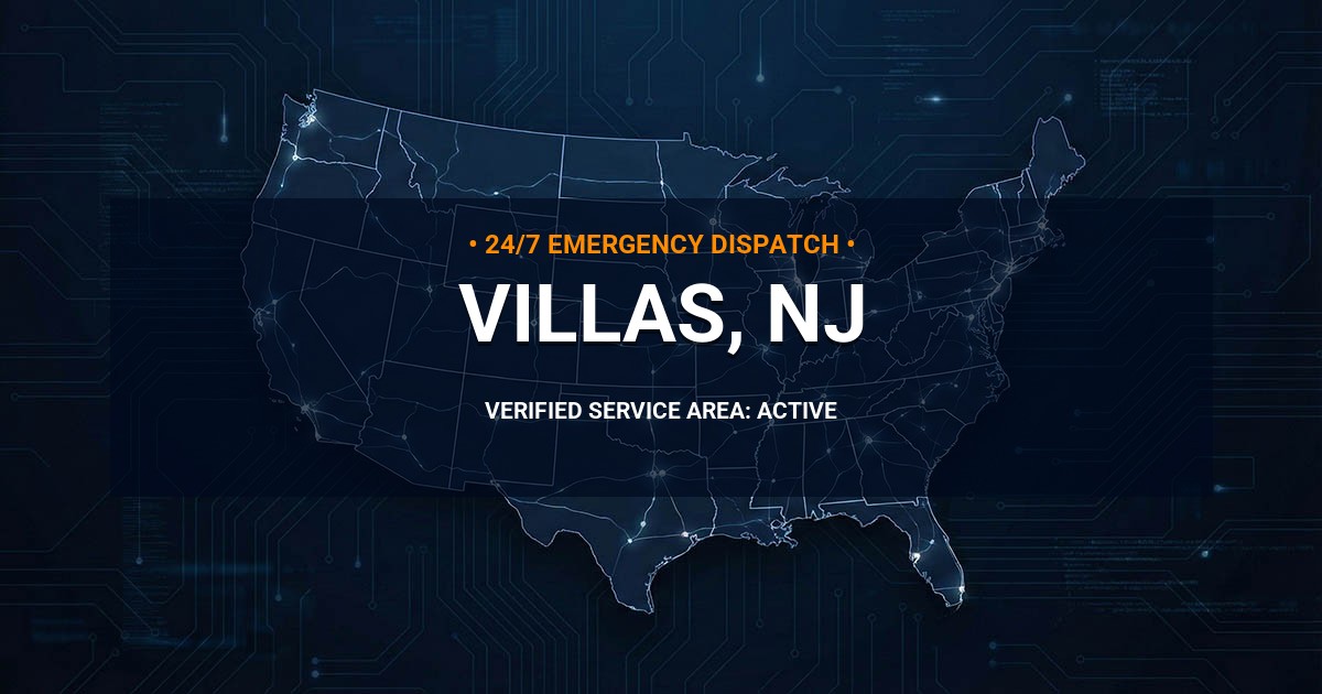 Emergency Plumbing Dispatch Map for Plumbing Services: Villas, NJ