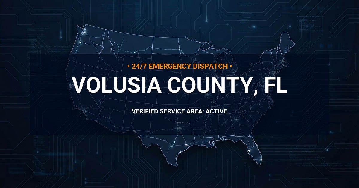 Emergency Plumbing Dispatch Map for Volusia County Plumbing Logistics