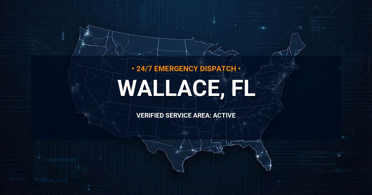 Emergency Plumbing Dispatch Map for Plumbing Services: Wallace, FL