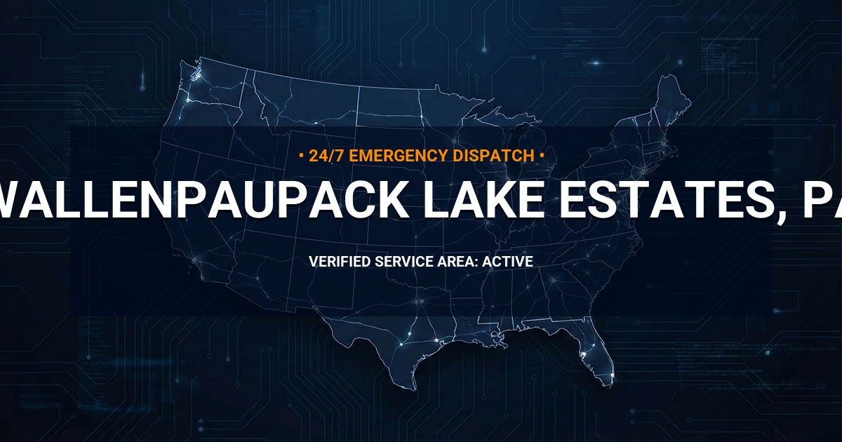 Emergency Plumbing Dispatch Map for Plumbing Services: Wallenpaupack Lake Estates, PA