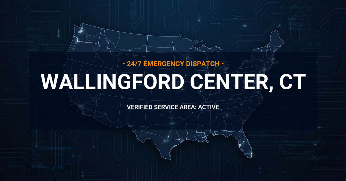 Emergency Plumbing Dispatch Map for Plumbing Services: Wallingford Center, CT