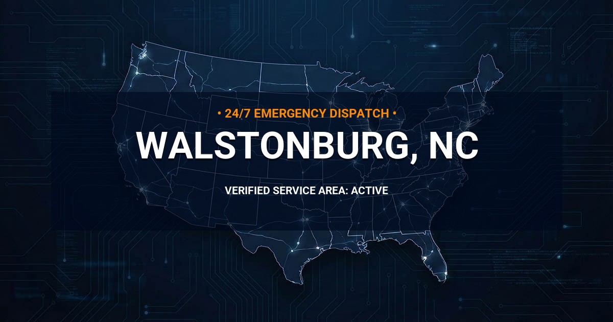 Emergency Plumbing Dispatch Map for Plumbing Services: Walstonburg, NC