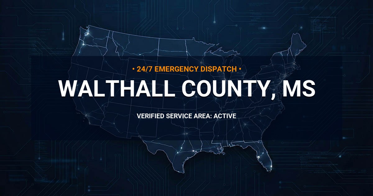 Emergency Plumbing Dispatch Map for Walthall County Plumbing Logistics
