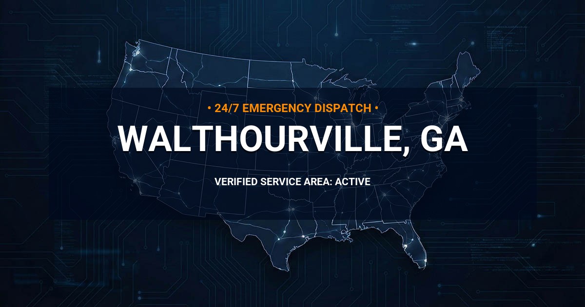 Emergency Plumbing Dispatch Map for Plumbing Services: Walthourville, GA