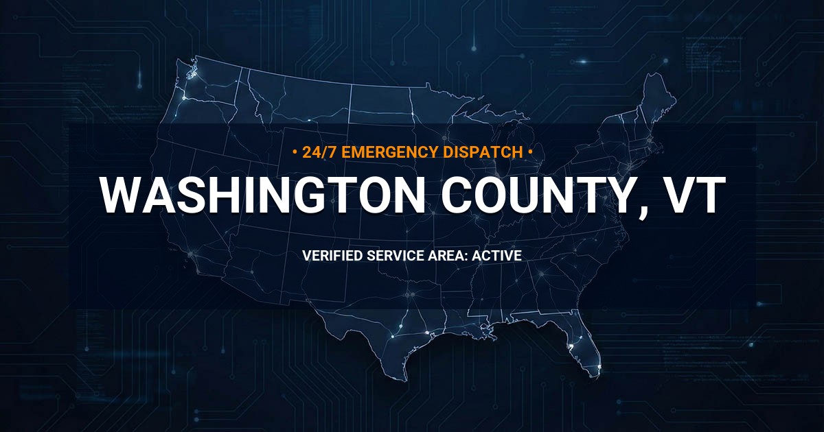 Emergency Plumbing Dispatch Map for Washington County Plumbing Logistics