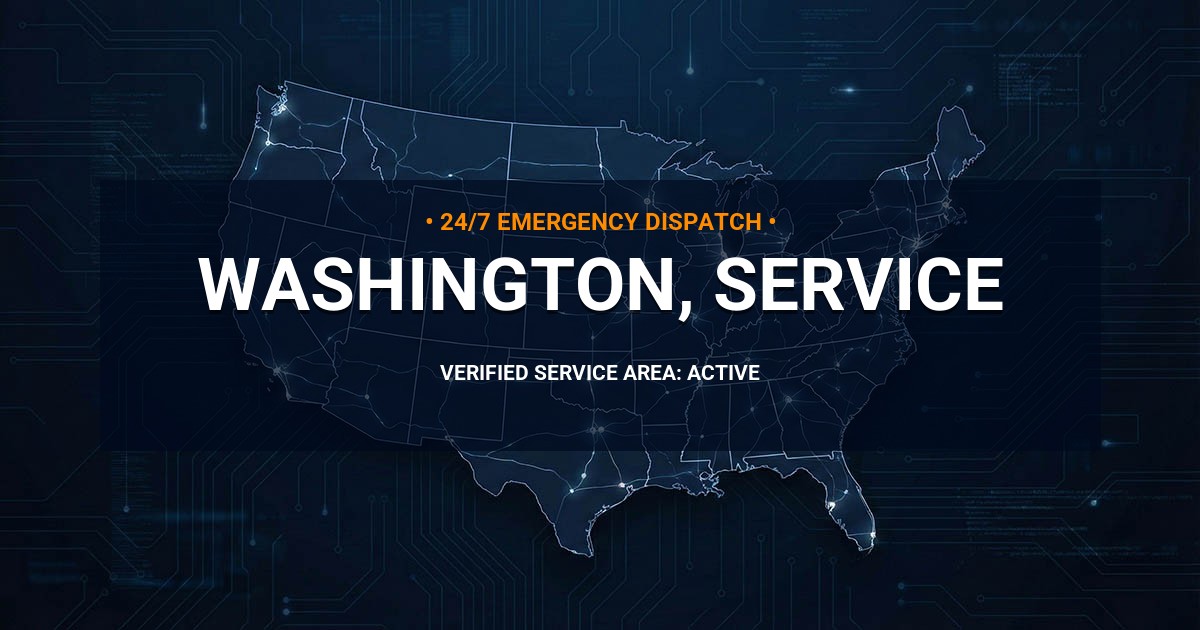 Emergency Plumbing Dispatch Map for Washington Plumbing Administration