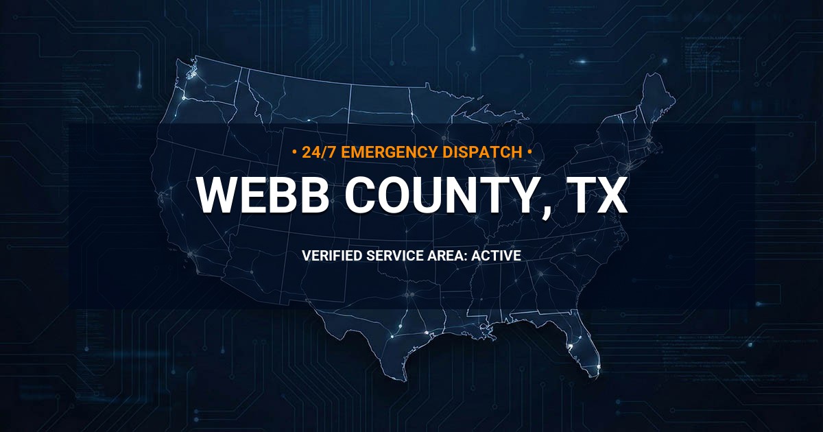 Emergency Plumbing Dispatch Map for Webb County Plumbing Logistics