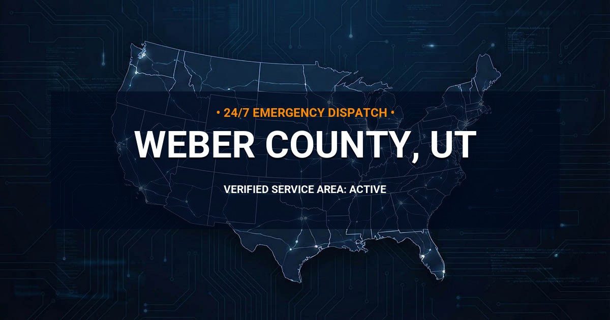 Emergency Plumbing Dispatch Map for Weber County Plumbing Logistics