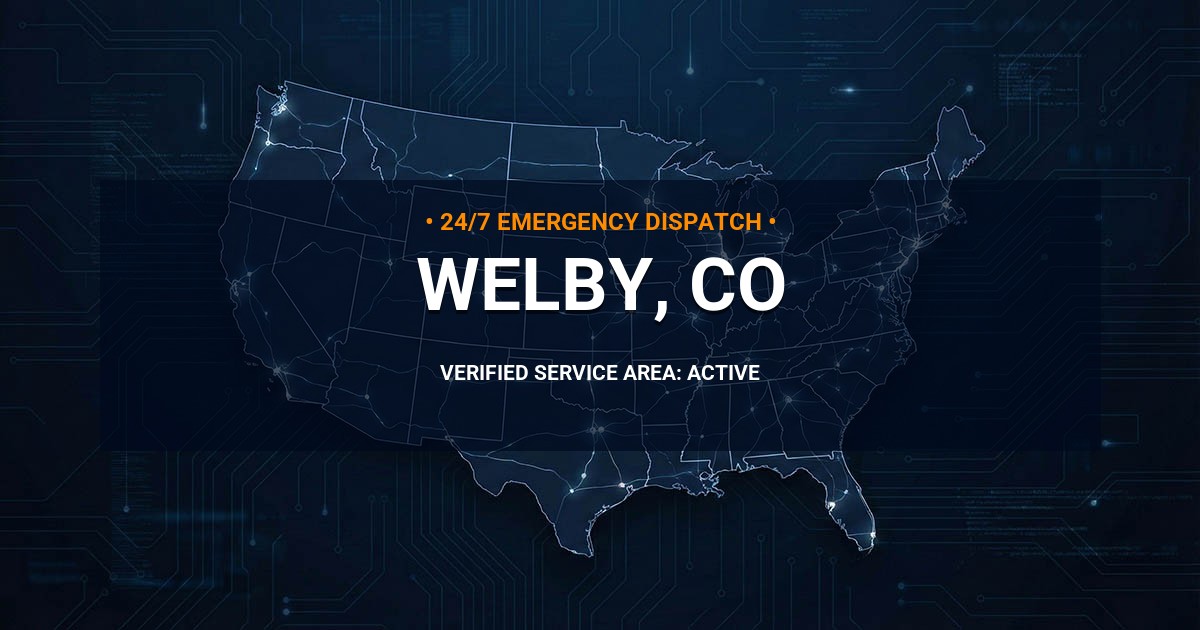 Emergency Plumbing Dispatch Map for Plumbing Services: Welby, CO