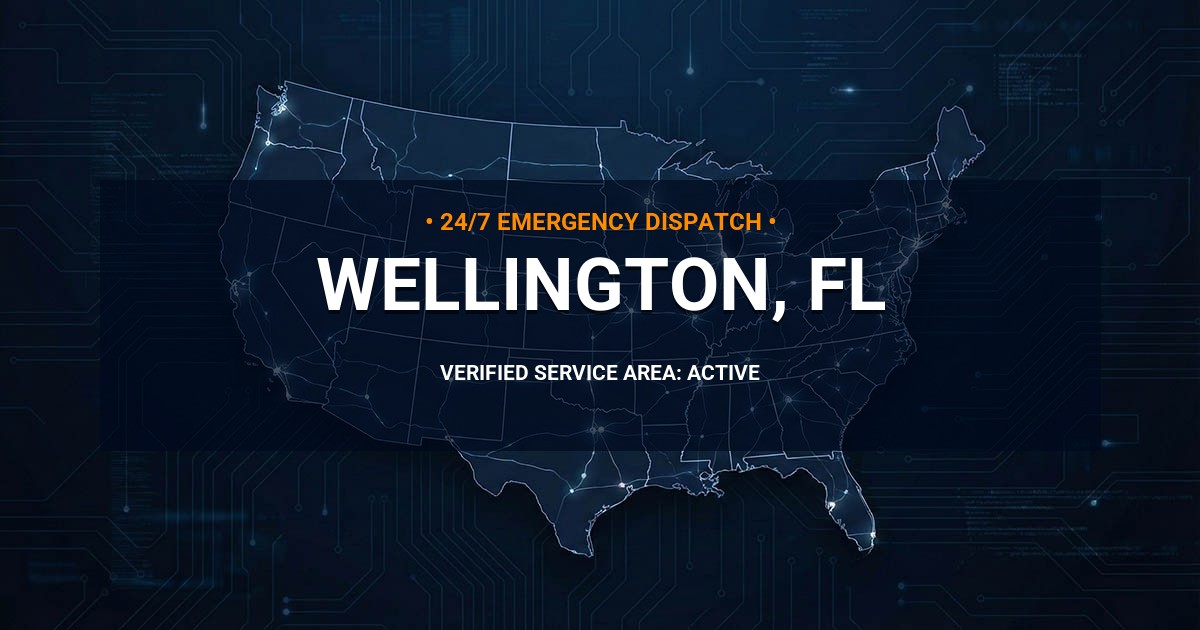 Emergency Plumbing Dispatch Map for Plumbing Services: Wellington, FL