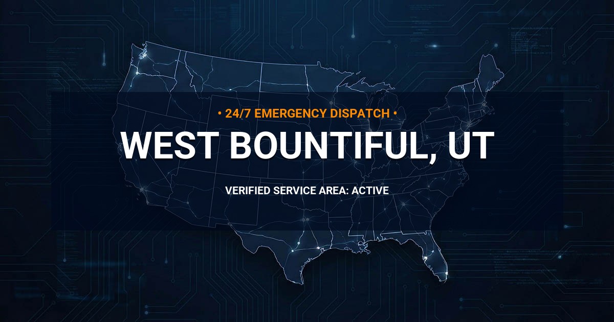 Emergency Plumbing Dispatch Map for Plumbing Services: West Bountiful, UT