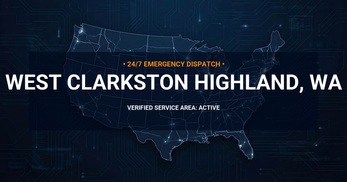 Emergency Plumbing Dispatch Map for Plumbing Services: West Clarkston-Highland, WA