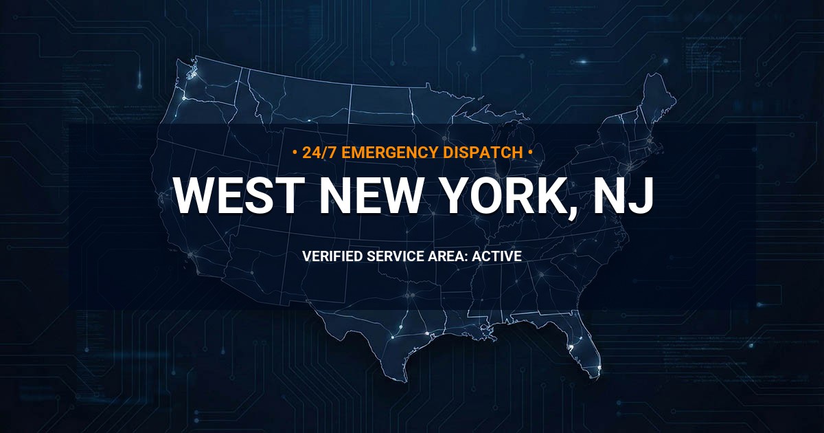 Emergency Plumbing Dispatch Map for Plumbing Services: West New York, NJ