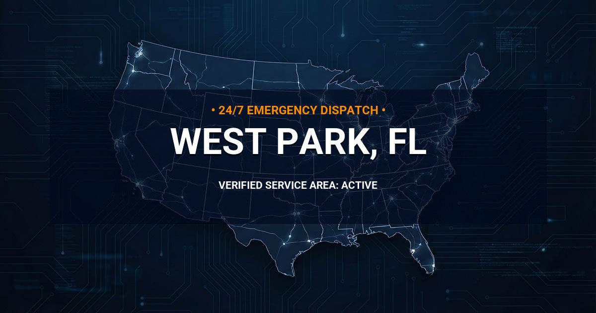 Emergency Plumbing Dispatch Map for Plumbing Services: West Park, FL