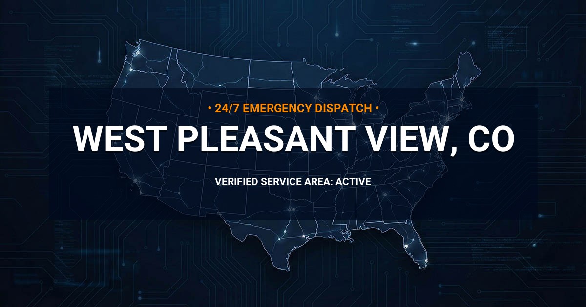 Emergency Plumbing Dispatch Map for Plumbing Services: West Pleasant View, CO