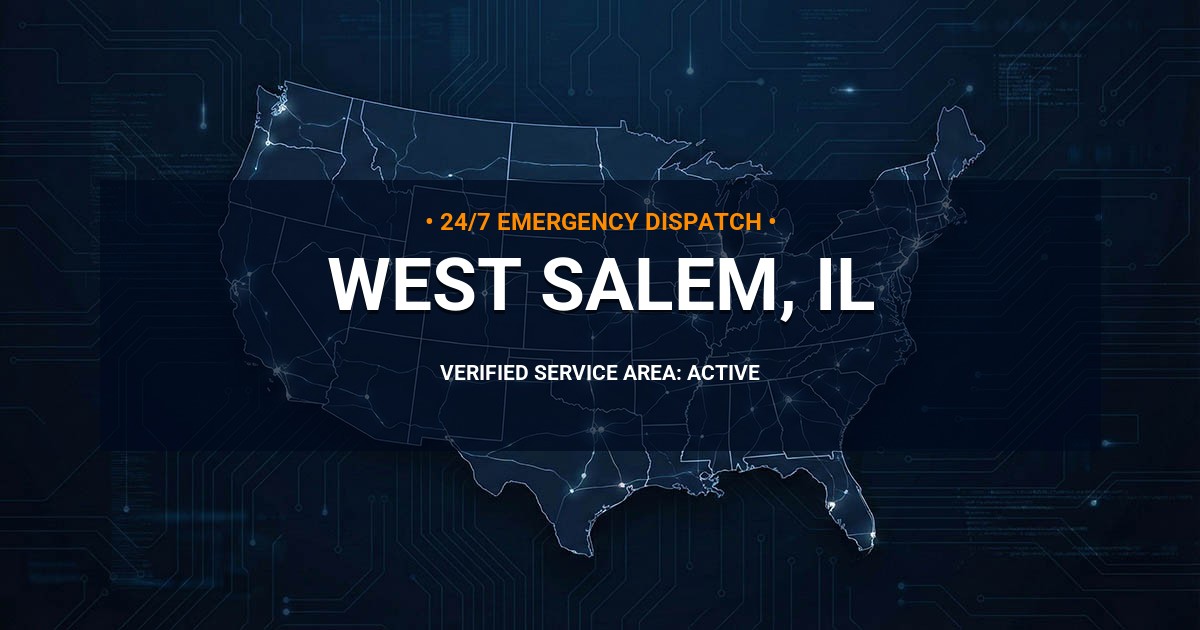 Emergency Plumbing Dispatch Map for Plumbing Services: West Salem, IL