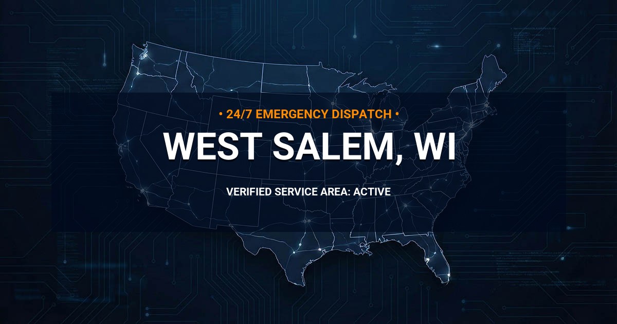 Emergency Plumbing Dispatch Map for Plumbing Services: West Salem, WI
