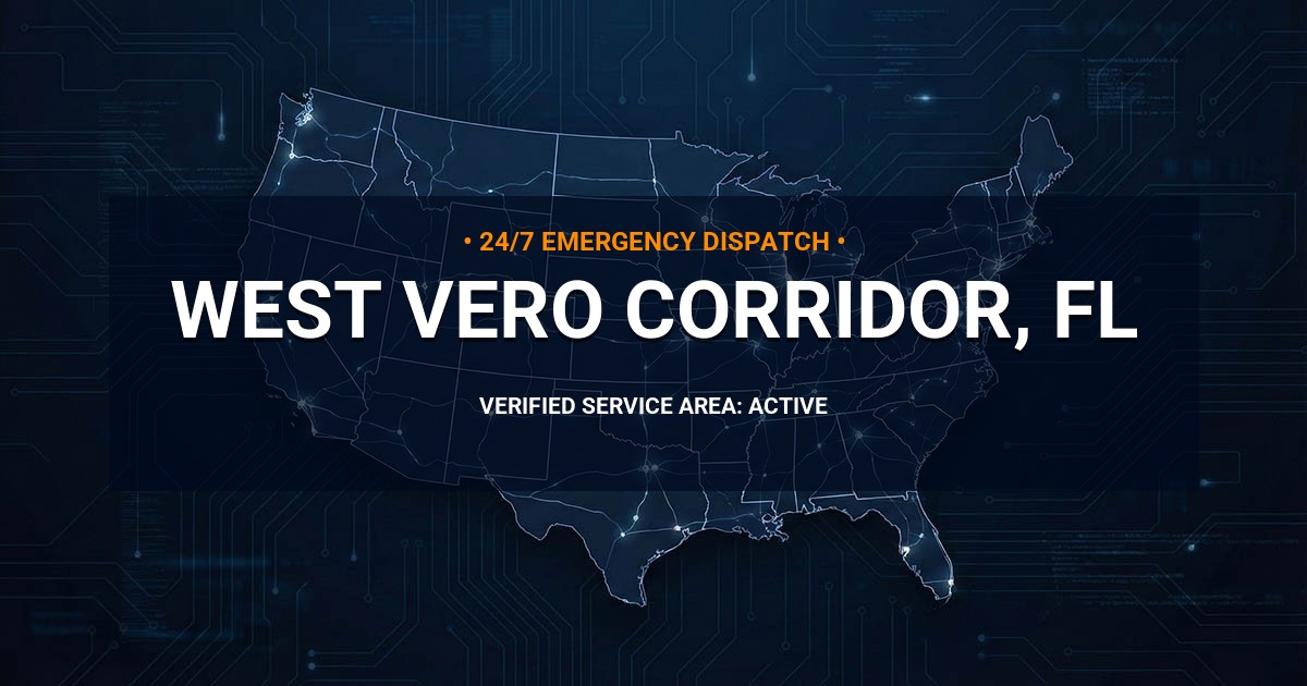 Emergency Plumbing Dispatch Map for Plumbing Services: West Vero Corridor, FL