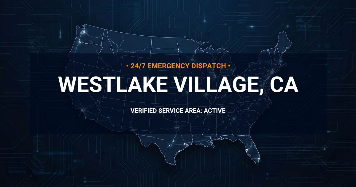 Emergency Plumbing Dispatch Map for Plumbing Services: Westlake Village, CA