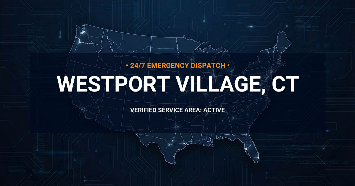 Emergency Plumbing Dispatch Map for Plumbing Services: Westport Village, CT
