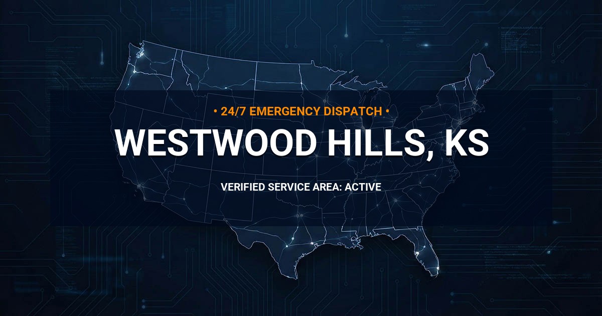 Emergency Plumbing Dispatch Map for Plumbing Services: Westwood Hills, KS