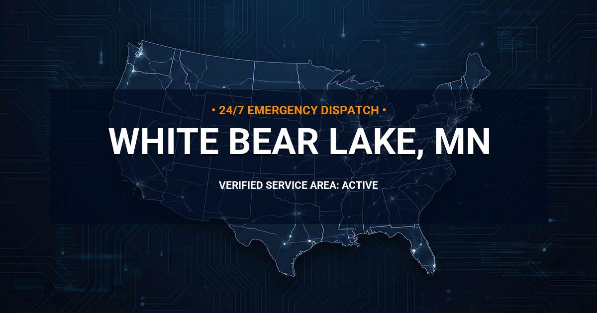Emergency Plumbing Dispatch Map for Plumbing Services: White Bear Lake, MN