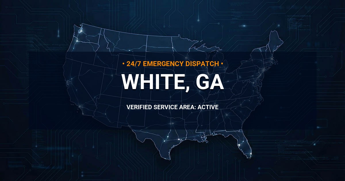 Emergency Plumbing Dispatch Map for Plumbing Services: White, GA