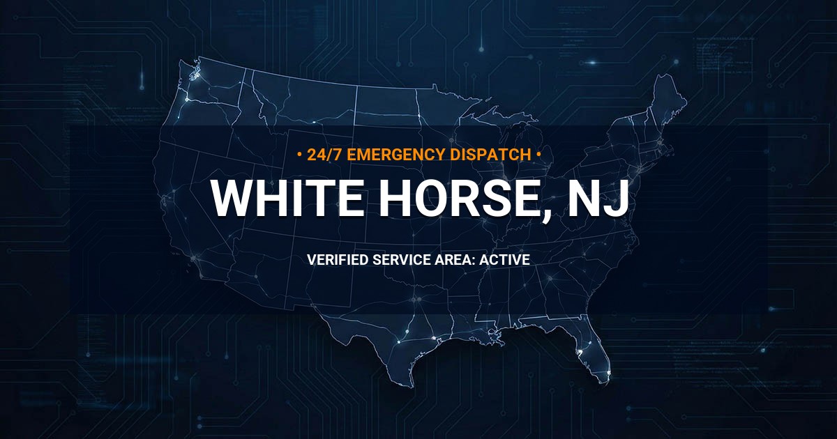 Emergency Plumbing Dispatch Map for Plumbing Services: White Horse, NJ