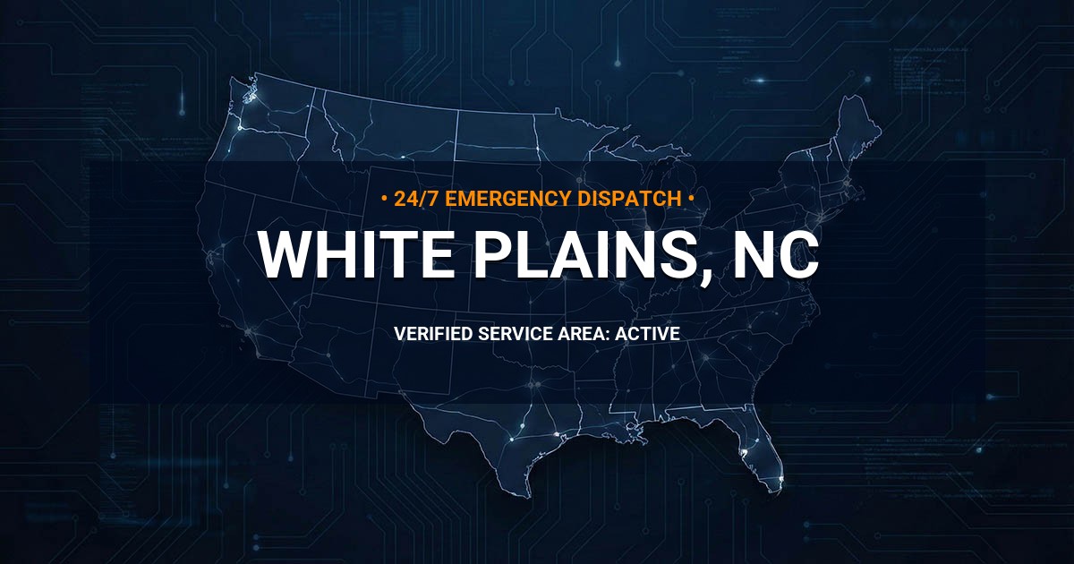 Emergency Plumbing Dispatch Map for Plumbing Services: White Plains, NC