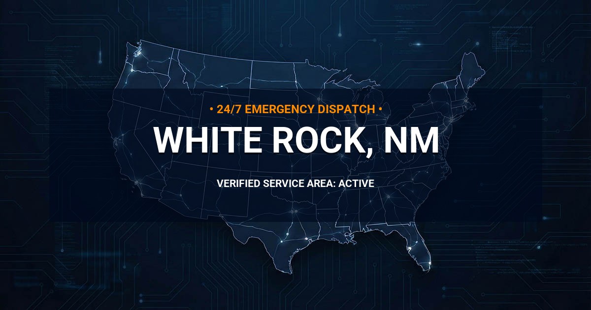 Emergency Plumbing Dispatch Map for Plumbing Services: White Rock, NM