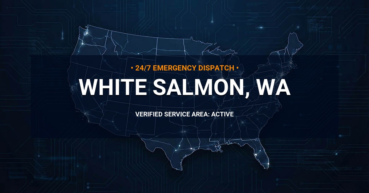 Emergency Plumbing Dispatch Map for Plumbing Services: White Salmon, WA