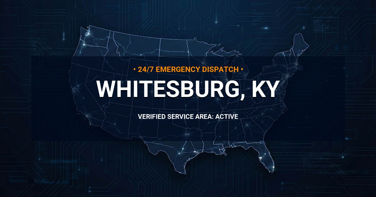 Emergency Plumbing Dispatch Map for Plumbing Services: Whitesburg, KY