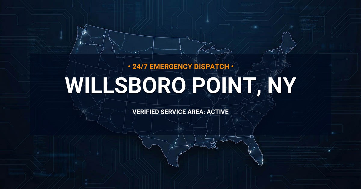 Emergency Plumbing Dispatch Map for Plumbing Services: Willsboro Point, NY
