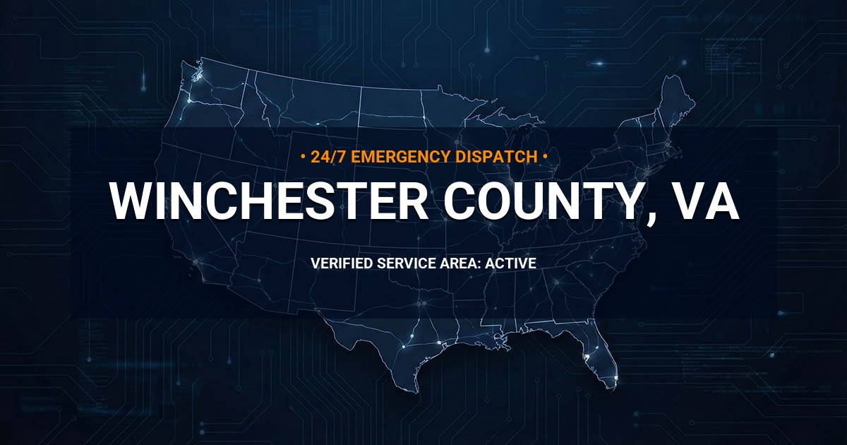 Emergency Plumbing Dispatch Map for Winchester County Plumbing Logistics