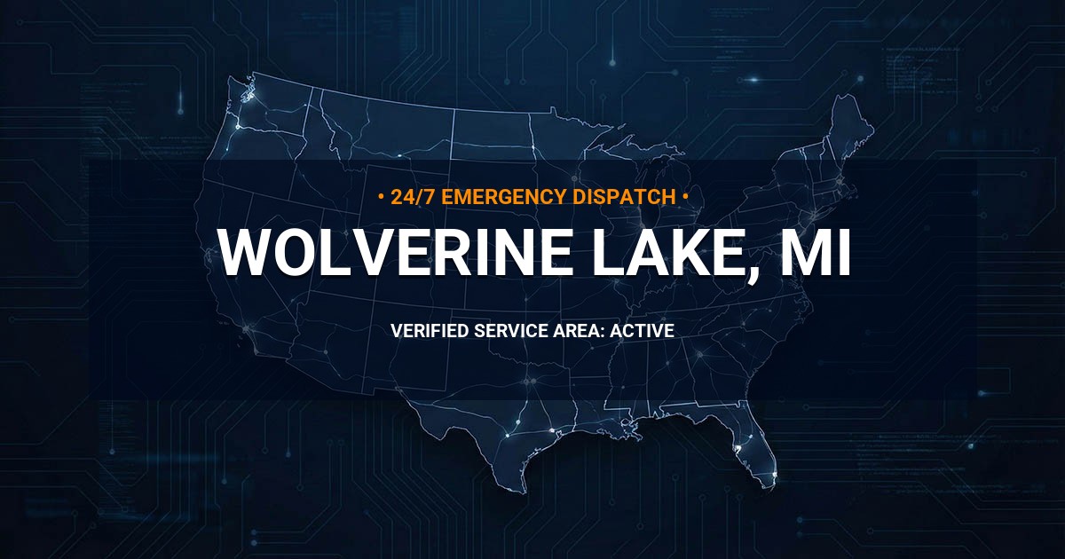 Emergency Plumbing Dispatch Map for Plumbing Services: Wolverine Lake, MI