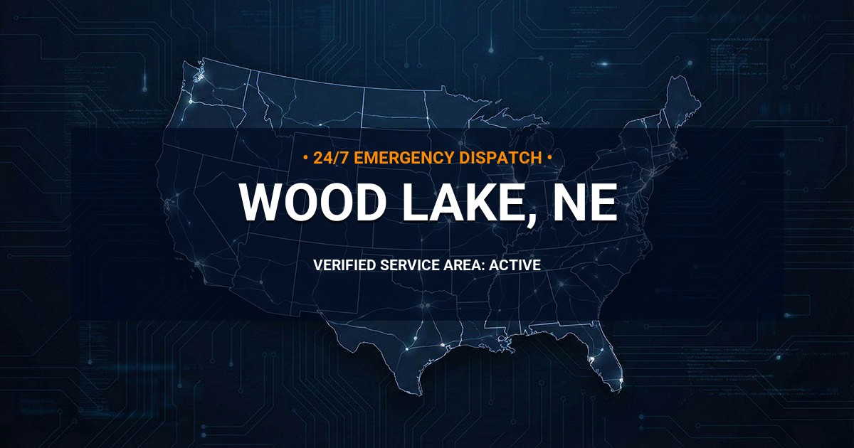 Emergency Plumbing Dispatch Map for Plumbing Services: Wood Lake, NE