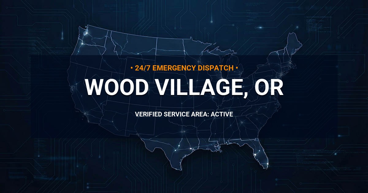 Emergency Plumbing Dispatch Map for Plumbing Services: Wood Village, OR