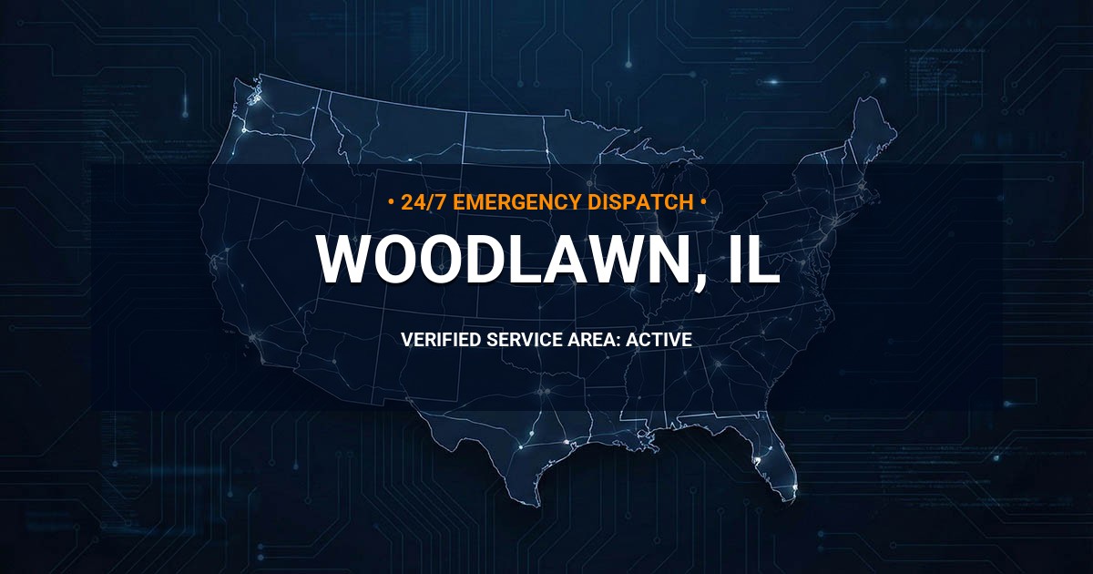 Emergency Plumbing Dispatch Map for Plumbing Services: Woodlawn, IL