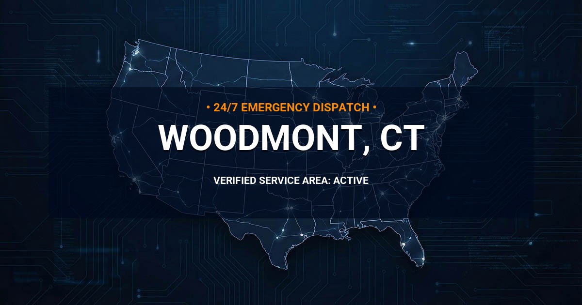 Emergency Plumbing Dispatch Map for Plumbing Services: Woodmont, CT