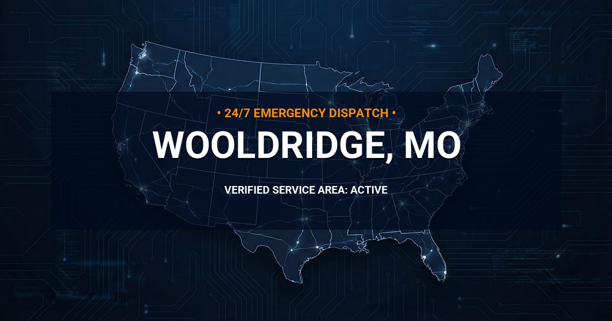 Emergency Plumbing Dispatch Map for Plumbing Services: Wooldridge, MO