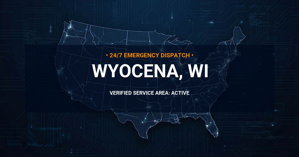 Emergency Plumbing Dispatch Map for Plumbing Services: Wyocena, WI