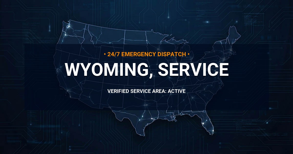 Emergency Plumbing Dispatch Map for Wyoming Plumbing Administration