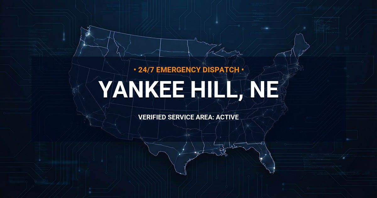 Emergency Plumbing Dispatch Map for Plumbing Services: Yankee Hill, NE